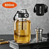Tea Separation Glass Tea Cup Double Drinking with Handle Water Cup Large Capacity High Temperature Resistant Portable Kettle