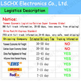 Electronic materials with IC resistor capacitor, diode LED Switch