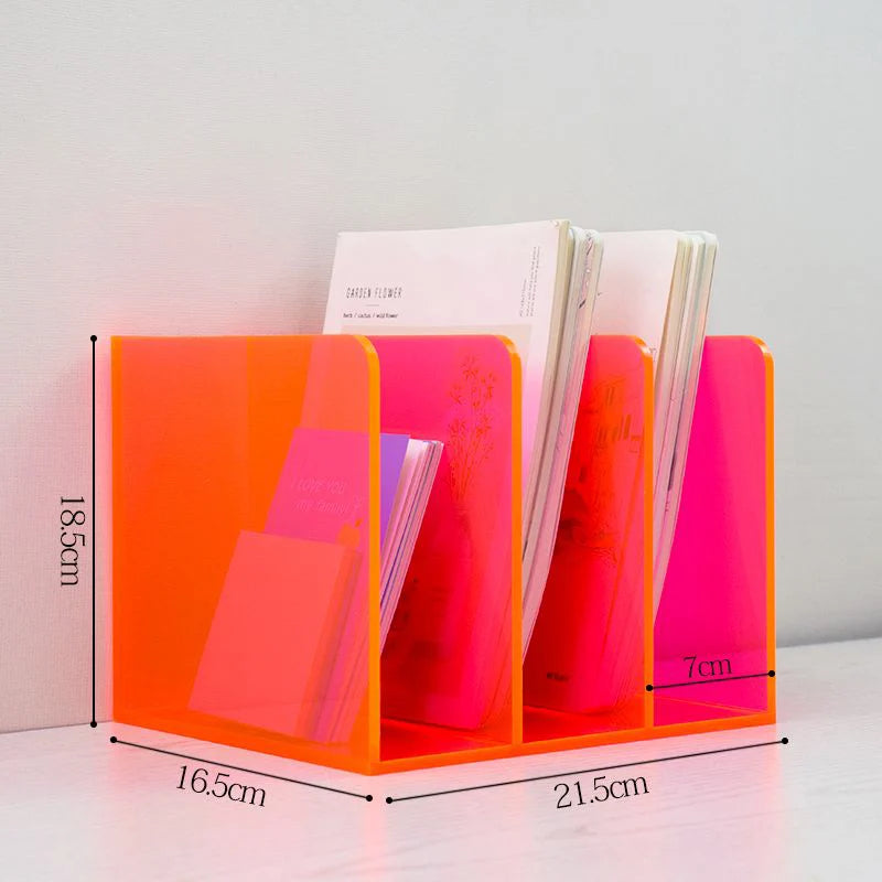 Acrylic File Organizer for Desk,File Holder for Home Office,Book Organizer for Letter,Document,Notebook,Binder,Purse,Mail