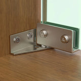 Closet Door Aluminum Glass Hinges L-shaped Cupboard Door Hinges Kitchen Accessories Door Hinges For Doors Cabinet Doors Kitchen