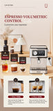 Cafelffe Espresso Coffee Machines Stainless Steel with Milk Frother Steam Wand Semi-Automatic Cappuccino maker 20Bar cafetera