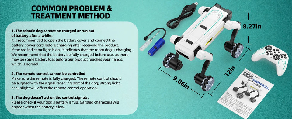 Electric RC Intelligent Robot Dog With Clip & Shoot Multifunction RC Mechanical Dog Voice Programmable Moves Bionic Smart Robot