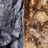 Metallic Crackle Bronzing Fur Fabric Bronzed Woolen Plush Designer Fabric For Diy Sewing Dress Coat Shawl Bag Sofa Material