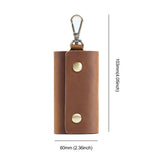 100 % Genuine leather   Multi-function Key Bag High Quality Crazy Horse leather Key Pouch Unisex Leather Business Gift