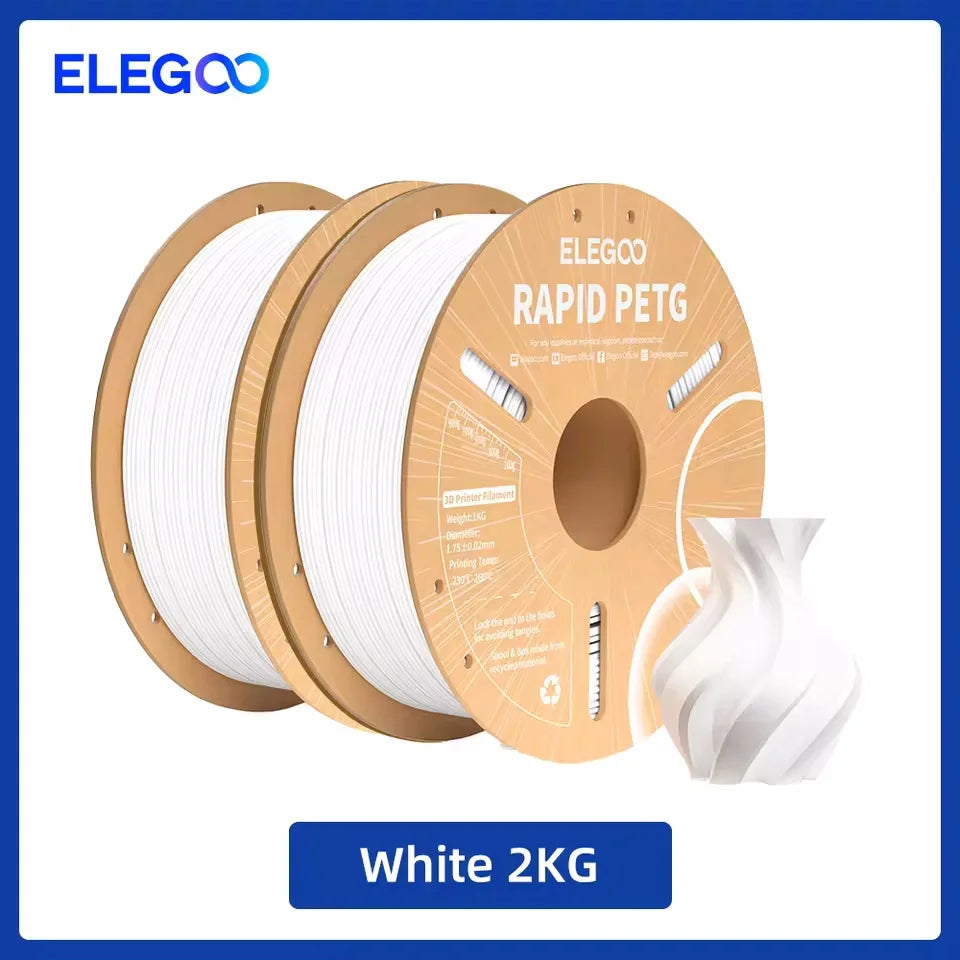 ELEGOO Rapid PETG Filament 1.75mm 1KG,High Speed 30-600mm/s 3D Printer Filament 1kg Fits for Most FDM 3D Printers