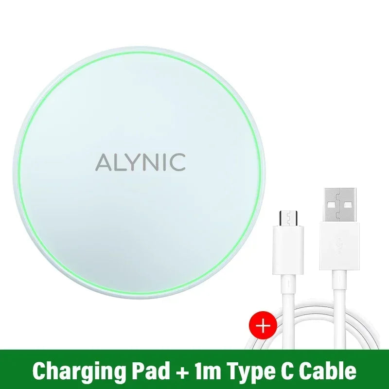 Fast Wireless Charger Pad Stand for iPhone 16 15 14 Samsung Xiaomi Earphone Phone Chargers Induction Wireless Charging Station