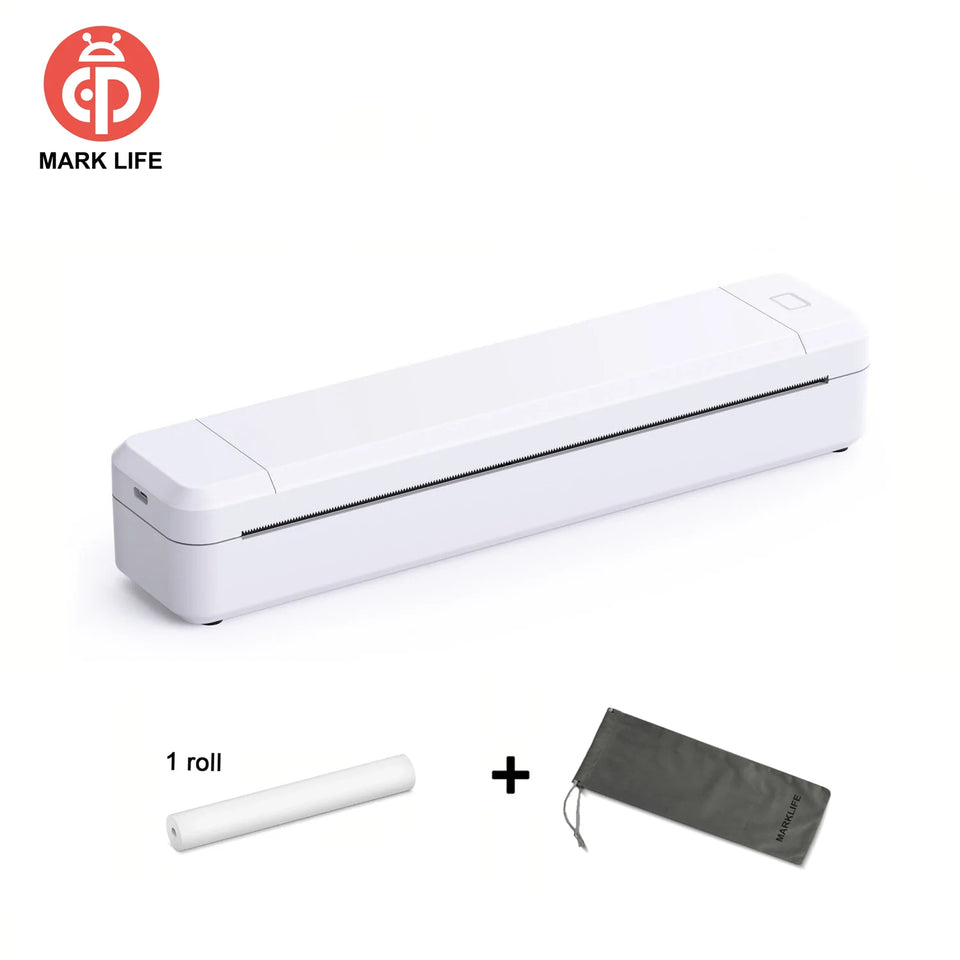 Portable Printer Thermal Printer Bluetooth-compatible A4 Inkless Document Printing Machine Paper Roll for Office Work Home