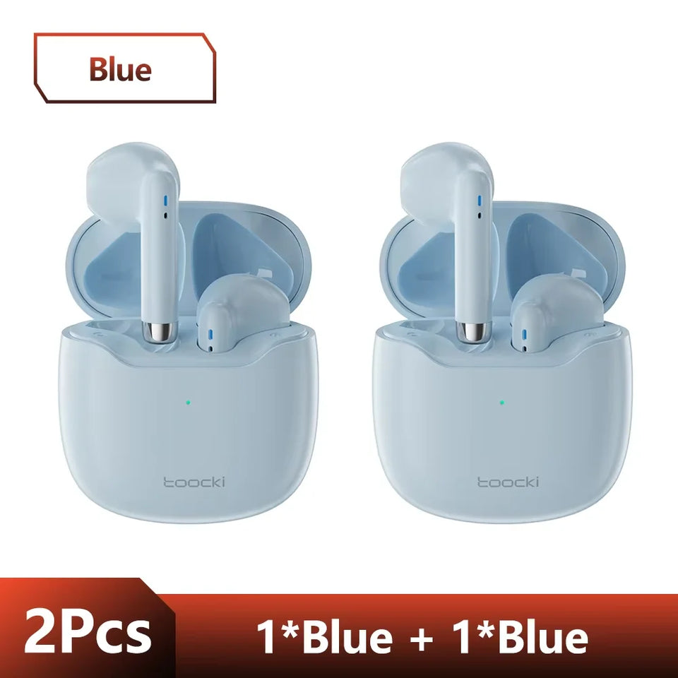 Toocki TWS Wireless Bluetooth Earphones 5.3 IPX4 Waterproof Headset 12M Transmission Distance Long Standby Earbuds Headphones