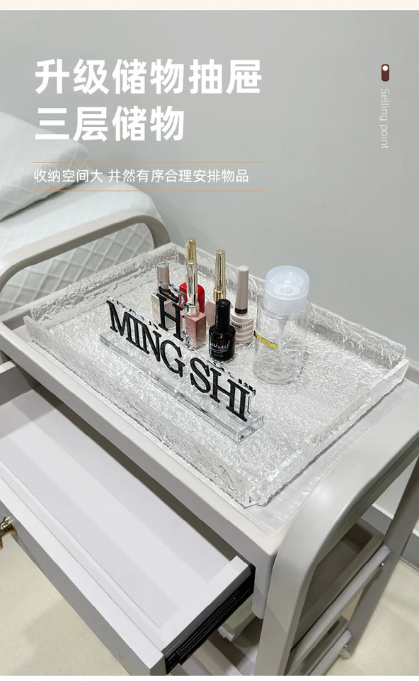 Organizer Rotating Salon Trolley Moving Modern Luxury Storage Trolley Cart Simple Tool Carritos Organizadores Salon Furniture