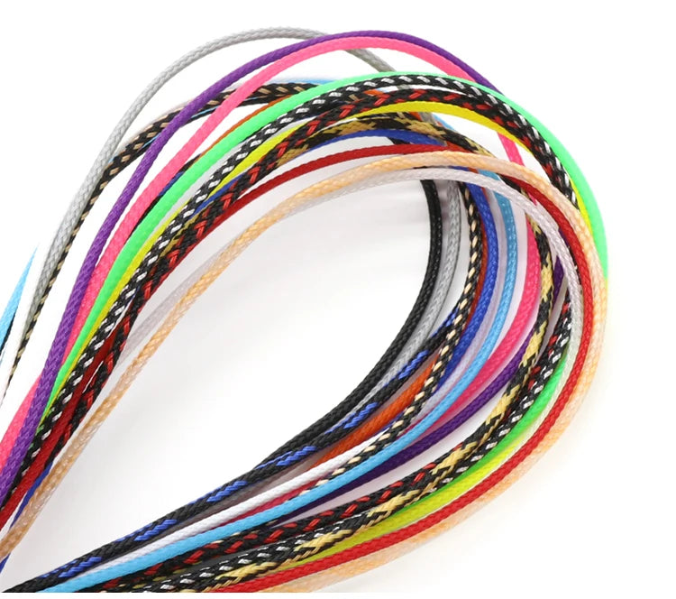 1~50M PET Expandable Cable Sleeve 4mm Tight Braided High Density Hardness Insulate Line Protect Sleeving Wire Wrap Gland Sheath