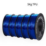 GEEETECH 5Rolls 3D TPU Flexible Filament TPU material 1.75mm Plastic Vacuum Packaging, Non-Toxic High Quality Safe,fast ship