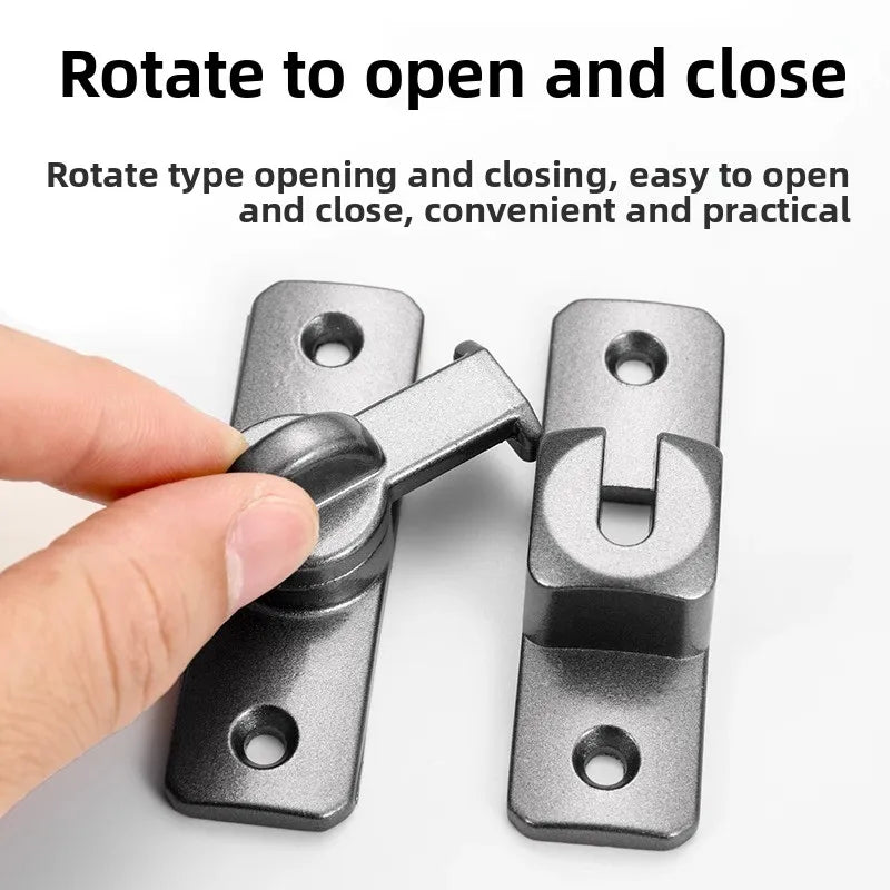 1pc Security Door Lock Handle Commercial Residential Grade Anti-Pick Lock with Adjustable 90°/180° Slide Indoor Outdoor Use