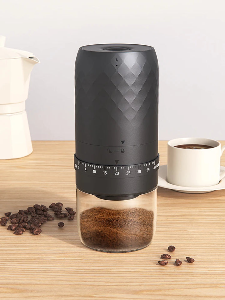 Home Coffee Grinder Portable Electric Coffee Grinder with Cleaning Brush Travel/Camping/Home/Office Dedicated Espresso Grinder