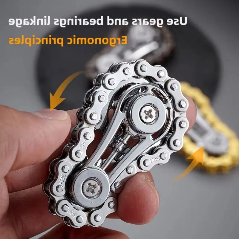New EDC Sprockets Flywheel Gyro - Antistress Anxiety Metal Bike Chains Fingertip Spinner Fidget Toys For Adult