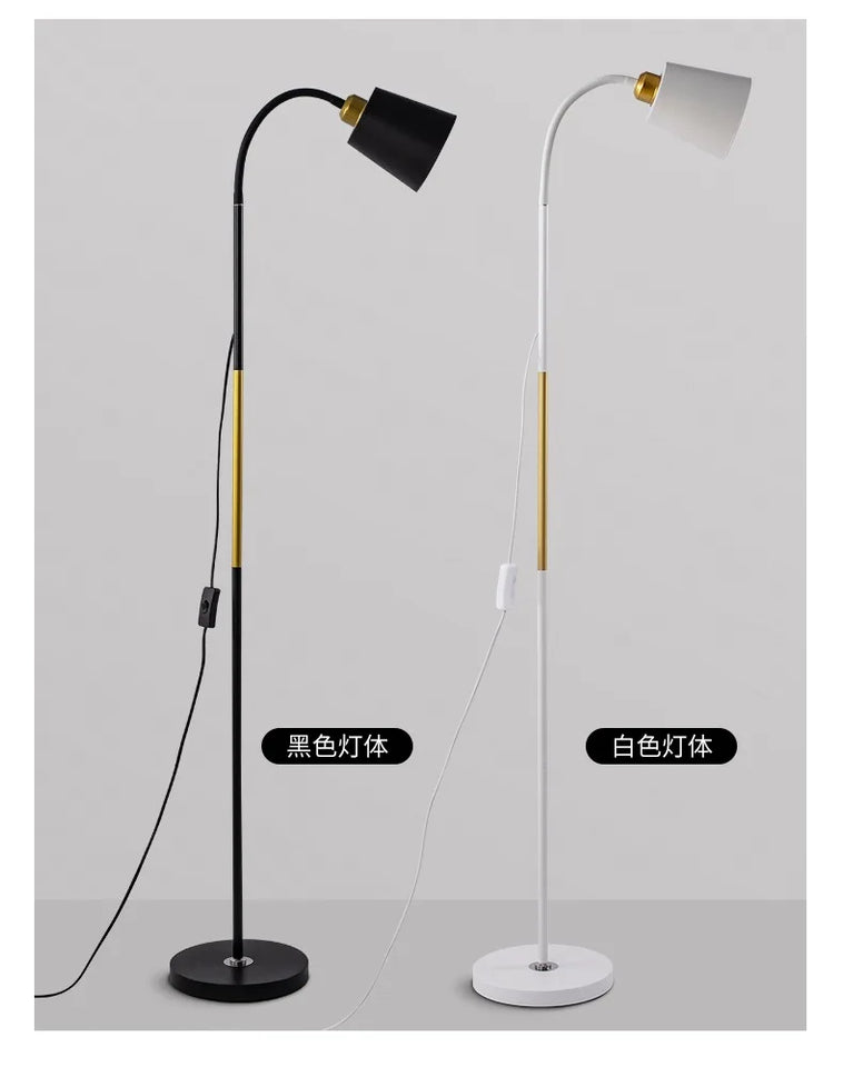 Floor Lamp Simple Floor Lamp Floor Light Wrought Iron LED Standing Lamp Adjustable Lamp Head Standing Reading Light for Living R