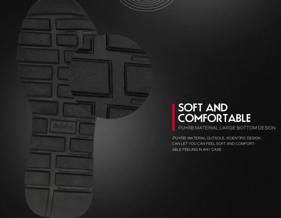 BONA 2022 New Designers Suede Casual Shoes Men Sneakers Outdoor Walking Shoes Man Comfortable Shoes Walking Footwear Mansculino