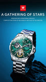 OLEVS 6689 Original Brand Men's Watches Starry Sky Disk Waterproof Luminous Automatic Mechanical Wristwatch Moon Phase Man Watch