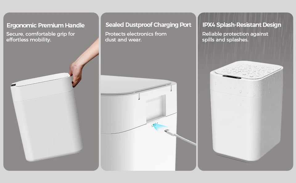 20L Automatic Self Changing Trash Can Self Sealing Self Bagging Motion Sensor Touchless Garbage Can for Kitchen Bathroom Office