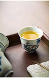 Kung Fu Tea Cup, Hand-painted,  Vintage Blue and White Tea Cup, Handmade Ceramic，High End Personal Tea Cup, Single Cup