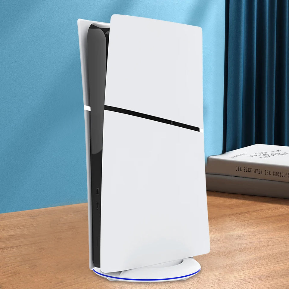 RGB Vertical Stand with Anti-Slip Pad LED Base Gaming Stand Stable Console Base Bracket for PS5 Slim Disc/Digital Version