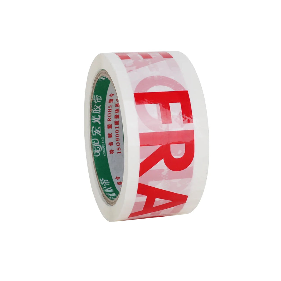 48mm×50M Packaging Tape Roll: Made of PP Material with Fragile Warning Reminder, Adhesive for Marking & Securing
