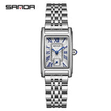 Sanda 1116 New Fashion Elegant Women's Analog Quartz Watch, Rectangle Dial, Water Resistant Business Wristwatch