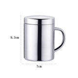 400/260/210ML 304 Stainless Steel Coffee Mug Double Insulation Drinking Cup Tea Cup with Lid