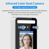 AI-Powered Biometric Fingerprint and Face Recognition 4.3in Turnstile Card Reader for Time Attendance and Access Control