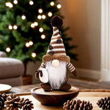 Christmas Decorations Coffee Gnome Ornaments Khaki Faceless Dolls Goblin Figurines Home Decor