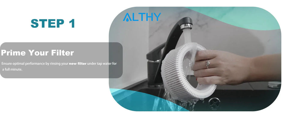 ALTHY Hydrogen Water Pitcher Generator  Balanced Purified Water PH Levels /Calcium Sulfite replacement filter