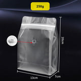 StoBag 50pcs 250g Coffee Beans Packaging Bag with Valve Aluminum Foil Heat Sealing for Powder Tea Nuts Storage Reusable Pouch
