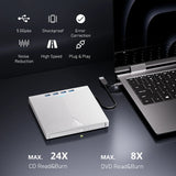 7-in-1 External DVD RW Optical Drive CD Burner Reader Player USB 3.0 Type-c optical drive external PC laptop desktop