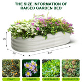 2-Pack Oval Galvanized Steel Raised Garden Bed Open Base Safety Edge Metal Planter Box Raised Beds for Vegetables Flowers Herbs