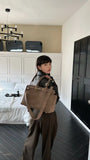 Winter Matte Coffee Camel Grey Large Tote Russian Style Real Suede Cow Leather Women Handbag Nubuck Commuter Office Shoulder Bag