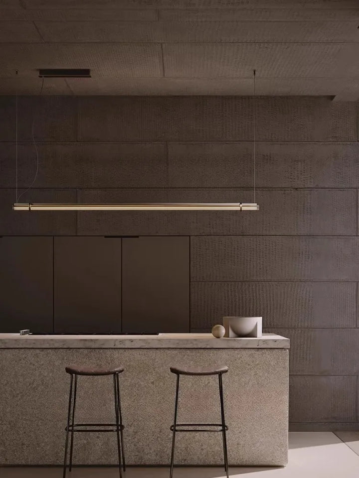 Italian minimalist designer bar restaurant chandelier Nordic minimalist modern all copper restaurant bar lighting