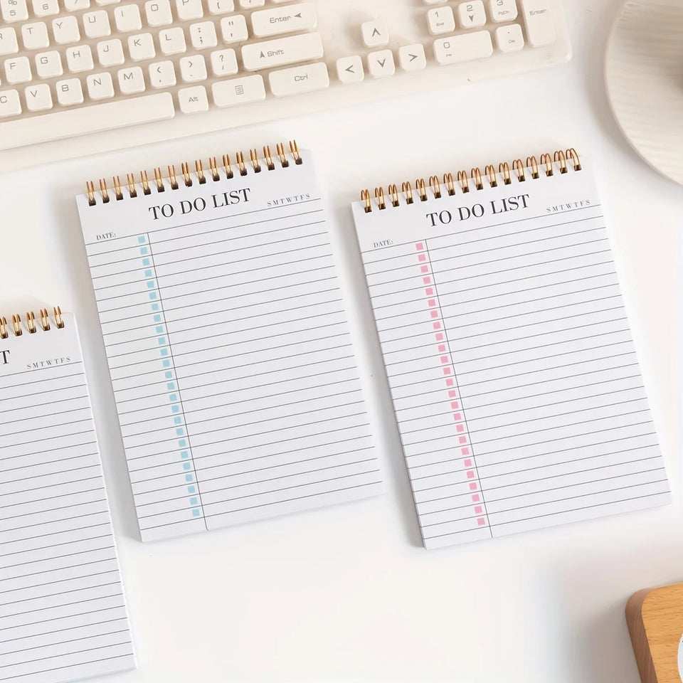 1pc to Do List Notepad, Undated Daily Planner Notepad with to Do List Notebook Checklist Planner Spiral Cover Notepad