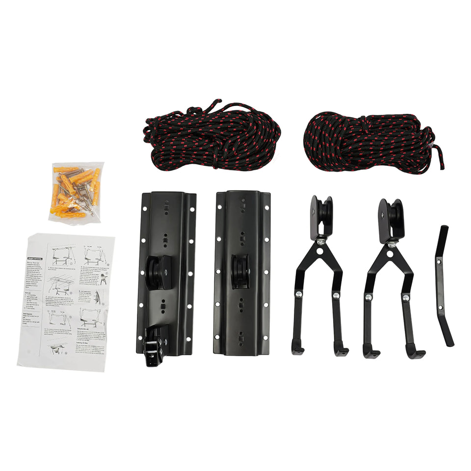 Bike Hoist for Garage Ceiling Mount Pulley System Bike Storage Set Of Bike Hangers for Garage Storage 60kg Load