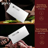 Yangjiang 9Cr18 Stainless Steel Cleaver, 2-in-1 Household & Commercial Knife for Slicing Meat & Chopping Bones C2612