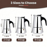 12Cup Coffee Maker Stainless Steel Espresso Maker 600ML Moka Pot Espresso Maker For Home Kitchen Camping Coffee Pot