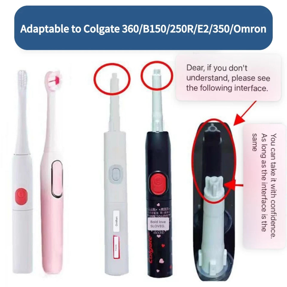 Replacement Toothbrush Heads for Colgate 360/B150/250R/E2/350/Omron Hum Connected Smart Battery Toothbrush Head Nozzle,4/8/16PCS