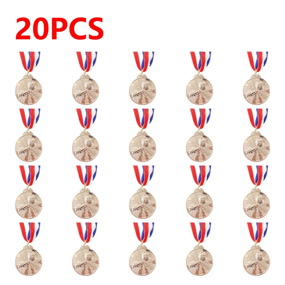 1-30PCS Zinc Alloy Award Medals Gold Silver Bronze Prizes Award Soccer Football Medals for Championship Sports Competition