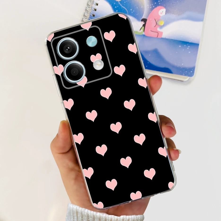For Xiaomi Redmi Note 13 4G Case Cute Cat Butterfly Cover Soft Silicone Phone Case For Redmi Note 13 Pro Plus Note13 Full Bumper