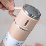 500ml 304 Stainless Steel Vacuum Insulated Water Bottle Portable Tea Coffee Bottle Office Gift Set Travel Leak Proof Thermal Mug