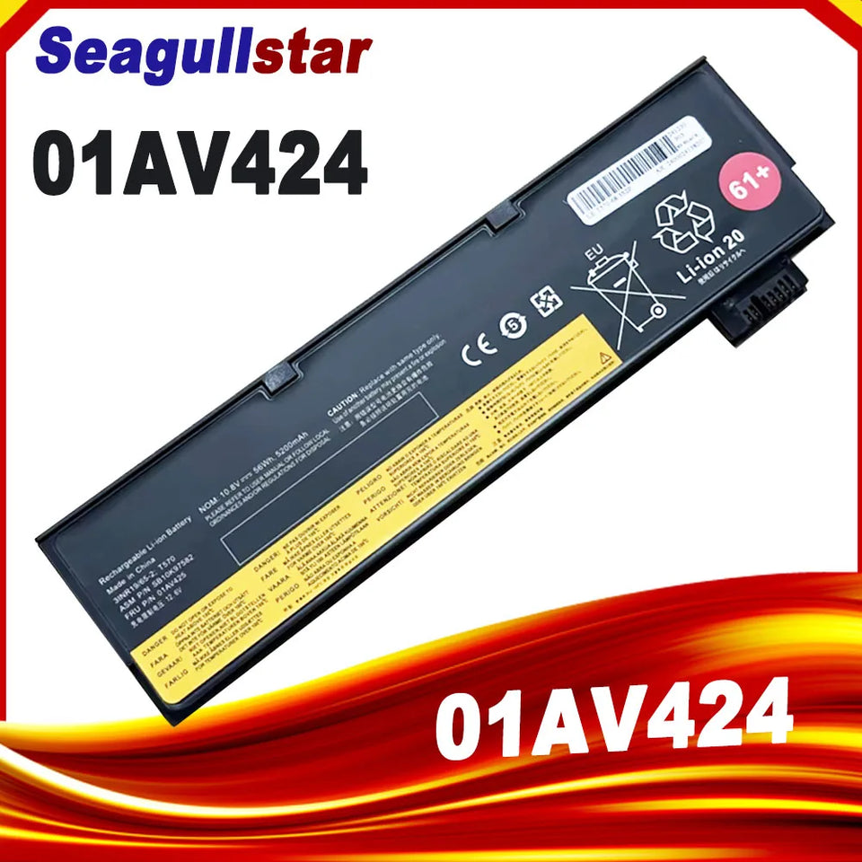 61 Laptop Battery for Lenovo ThinkPad T570 T470 T480 T580 P51S P52S01AV423 01AV424 01AV425 01AV426 01AV42701AV428