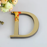 10CM 26 English Letters Wall Sticker 3D Mirror Acrylic Gold Wall Sticker Decals Self-Adhesive Home Party Decor Wall Art Mural