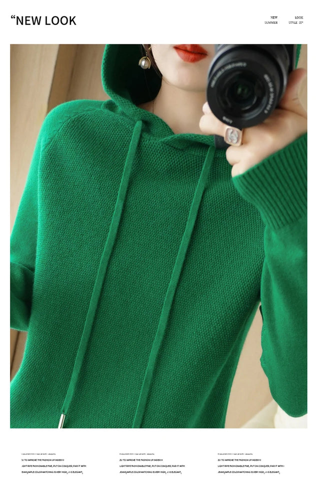 Hoodies And Sweatshirts Long Sleeve Sweaters For Women Wool Clothing New Arrivals Knitted Jumpers Female Outerwears Fashion Tops