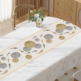 Square Printing Tablecloth No Wash Oil Proof Waterproof and Heat-resistant PVC Table Mat Home Banquet Coffee Table Decoration