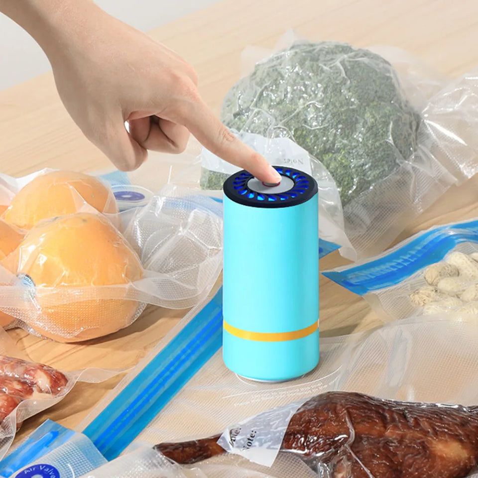 Portable Handheld Vacuum Sealer Pump Vacuum Sealer Pump USB Rechargeable for Inflatable Cushions Travel Storage Electric Pump