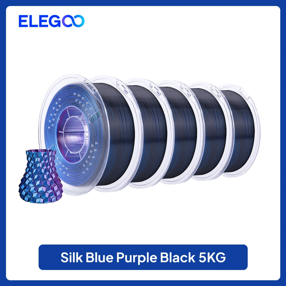 ELEGOO 5/10KG Silk Filament PLA 1.75mm 3D Printer Filament for FDM 3D Printers Elegoo PLA for Elegoo Centauri Carbon
