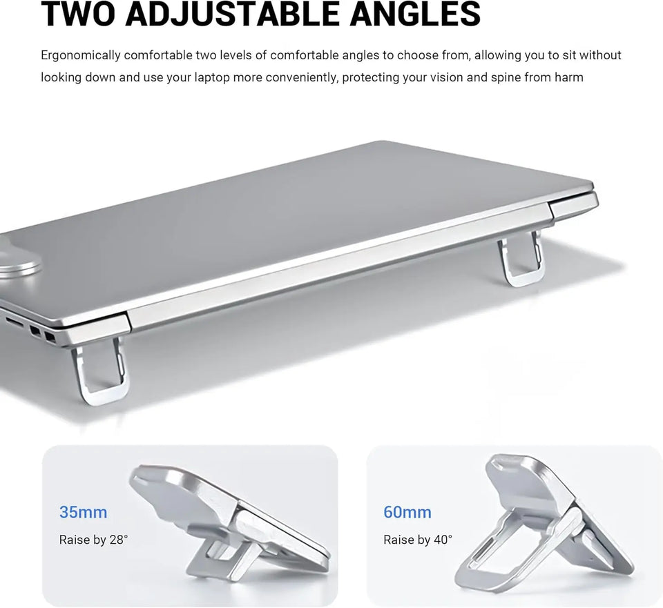 Desktop Riser Portable Foldable Laptop Stand Plastic Feet Hidden Keyboard Mini Adjustable Support Holder for Notebook